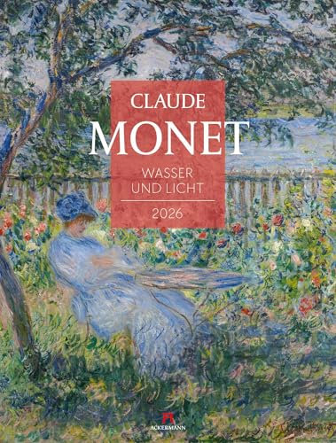 Claude Monet Kalender 2026 | Wasser und Licht | Stilvoller Kunst-Kalender im großen Hochformat (50x66 cm) | Impressionismus