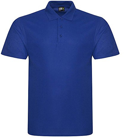 PRORTX Mens Pro Pique Polo Shirt with Ribbed Collar Short Sleeve Royal 3XL