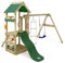 WICKEY Spielturm Klettergerüst FreshFlyer mit Schaukel & Grüner Rutsche, Outdoor Kinder Kletterturm mit Sandkasten, Leiter & Spiel-Zubehör für den Garten…