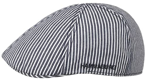 HAMMABURG Cotton Flatcap Stripes Unisex All Seasons dunkelblau XL (60-61 cm)