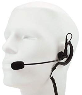 NAUZER Oreillette pour Talkie-walkie avec Microphone PTT Flexible à 2 Broches - Casque de sécurité Radio Compatible avec Radio bidirectionnelle Kenwood Luthor Punxin Wouxun