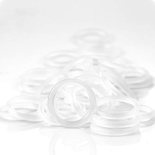 Adapter für Schnuller & Kette | Silikon O-Ring | transparent | 5 Stück