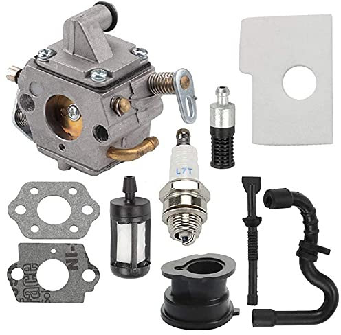 SONGYU Accessori per tagliaerba MS170 Carburetor è Adatto per STIHL MS180 Carburetor 017 018 ms170C MS180C Chainsaw 1130 120 0603 e 1130 124 0800 (Color : Red)
