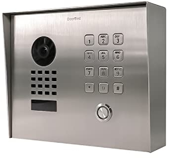 DoorBird D1101KH Classic Aufputz IP Video Türstation | Video-Türsprechanlage mit 1 Ruftaste, Keypad, Bluetooth, HD-Video, Bewegungssensor, In Edelstahl V4A