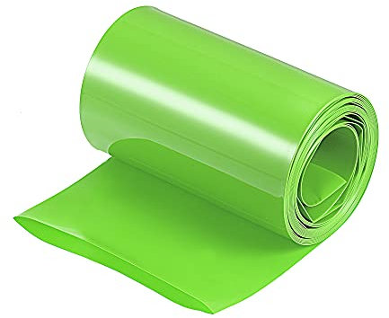 sourcing map PVC Schrumpfschlauch Rohr Ersatz 10ft 85 mm Flache Akkupack Hell Grün