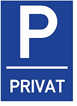 Estacionamiento privado Escudo Estacionamiento Prohibido Privado Prohibición Parcela Aparcamiento Privado Azul Claro Señal para Prohibición del Aparcamiento Parcela Privada
