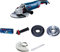 Bosch Professional Winkelschleifer GWS 24-230 P (Leistung 2.400 Watt, inkl. Zweilochschlüssel, Aufnahmeflansch, Spannmutter, Karton;Abdeckschutz, Zusatzhandgriff)