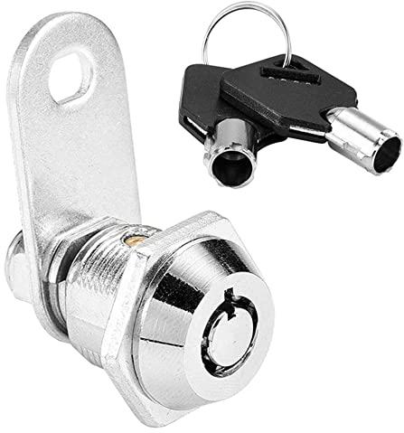 Thread Tubular Cam Lock 16mm Zinc Alloy Security Mailbox Lock with 2 Keys Cylinder Lock for Cabinet Drawer Door Cupboard Letterbox (17mm)