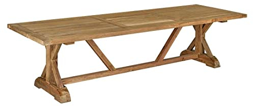 OUTLIV. Gartentisch France, recyceltes Teakholz, rechteckig, Platz für 10 Personen, witterungsbeständig und robust, 240x100 cm, Teak Natur