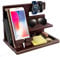 Geschenke für Männer Nachttisch Organizer Holz Telefon Dockingstation Geschenk Papa Geburtstagsgeschenk für Männer Handy-Dockingstation Holz Handy & Schlüssel Organizer Geschenk Mann Weihnachten
