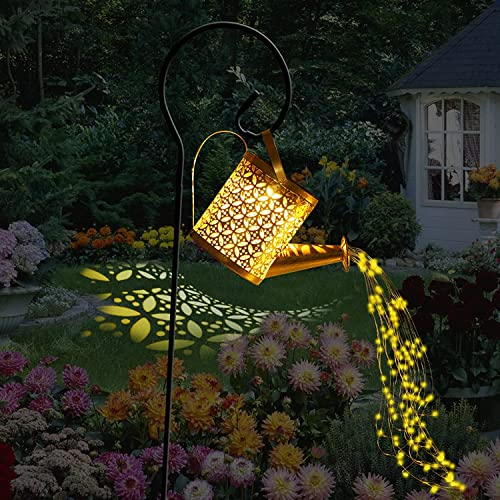 Solar-Gießkannen-Lichter für Garten Aussen, Solar-Lichterketten im Outdoo, Sternduschen-Kunstlichter zum Aufhängen, IP65 wasserdicht für Gehwege, Wege, Patios, Hof, Außen Dekor mit Halterung