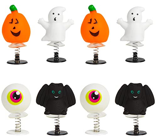 VEYLIN Lot de 8 jouets sauteurs d'Halloween pour enfants, cadeaux de fête pour salle de classe