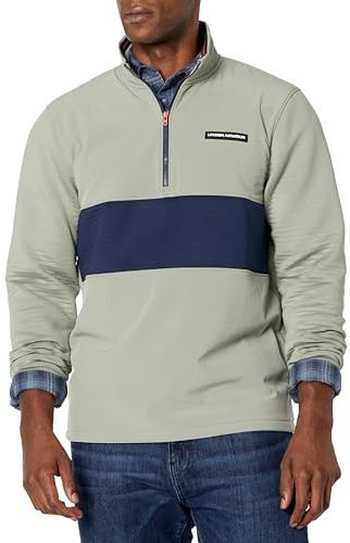 Under Armour Men's Storm Daytona Half Zip, (504) Grove Green/Midnight Navy/White, L