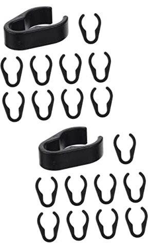 Mikinona 20pcs Cable Clips for Microphone Stands Easy to Use Mic Cable Organizers Clip Holders for Management and Storage