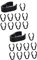 Mikinona 20pcs Cable Clips for Microphone Stands Easy to Use Mic Cable Organizers Clip Holders for Management and Storage