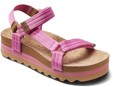 Reef Cushion Rem Hi Womens Platform Sandal, Adjustable Strap, Arch Support and Heel Cupping, Malibu, 9