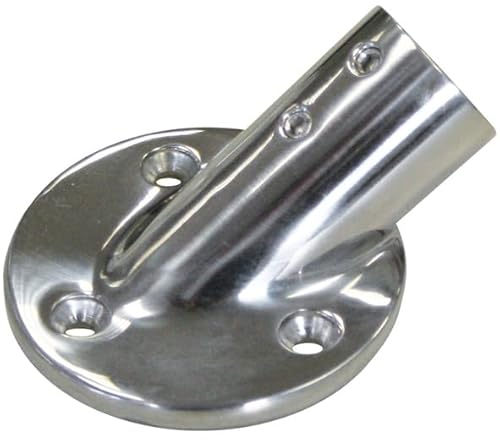 Relingfuß 30° Winkel für Rundrohr Ø 25 mm Edelstahl V4A 1 Stück A4 AISI 316 Boot Reling AISI316 Bimini