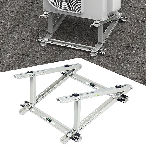 Flamorrow Rooftop Mini-Split-Halterung, verstellbare Dachhalterung für kanallose Mini-Split-Klimaanlage, Kondensator und Wärmepumpe, hält bis zu 136 kg, 9.000 BTU bis 24.000 BTU