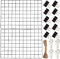 Rejilla de pared negra, paquete de 2 unidades, 65 x 45 cm, pizarras de cocina, pizarras para fotos, decoración de pared para oficina, salón, dormitorio