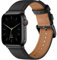 Oielai Lederarmband Kompatibel mit Apple Watch Armband 41mm 40mm 38mm, Weiches Echtes Lederband für Apple Watch SE/iWatch Series 9 8 7 6 5 4 3 2 1 für Herren Damen, Schwarz