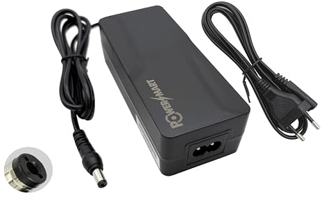 PowerSmart 42V Ladegerät mit DC 2.1 Stecker Netzteil für Teutoburg Senne 36V Akku