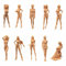 ZEDACAKAI (10 Stück 1/72 Figuren, eine Gruppe reifer sexy und schöner Frauenfiguren, Modell-Miniatur-Szene, GK-Garagen-Set, muss selbst gefärbt werden