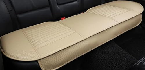 FUNFOB Juegos de Funda de Asiento Cubierta De Asiento Accesorios Interiores Carbón Bambú Pegatina De Coche para TT Q, para A1 A3 A4 A6 A7 A8 A6L Protector Asiento Coche Cubiertas(Beige,Posterior)
