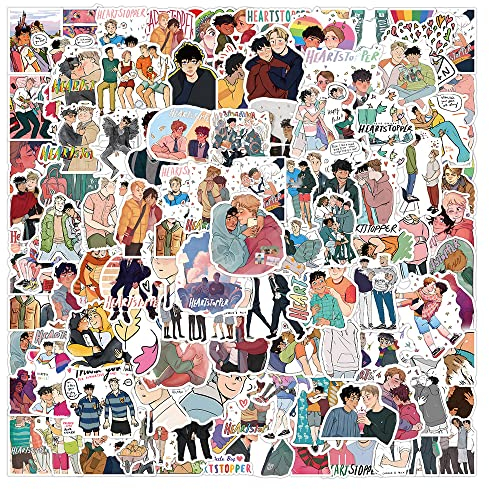 100 Stück Heartstopper Aufkleber, Heartstopper Stickers Set, Wasserdicht Vinyl Graffiti Aufkleber für Laptop Skateboard Auto Motorrad