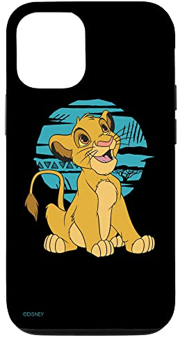 Hülle für iPhone 12/12 Pro Disney Der König der Löwen Junge Simba Happy Blue Retro