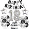 18 Geburtstag Deko Schwarzes Silber Deko 18. Geburtstag Junge Schwarz Tortendeko 18 Geburtstag Mädchen 18 Geburtstag Dekoration 18 Jahre Schwarz Silber Party Ballons 18. Geburtstag Schwarz Silber
