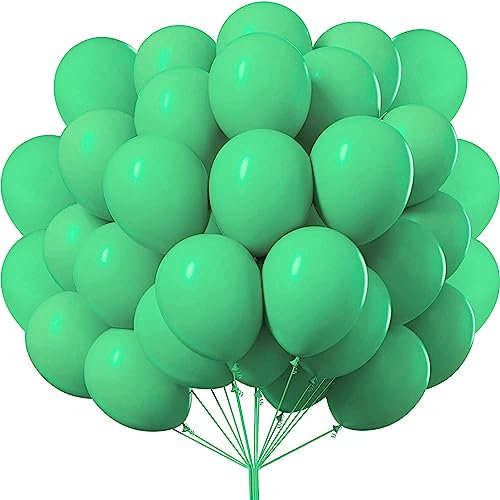 50 stück luftballons aus macaron grün, 30 cm/12 zoll 100% Naturlatex, Luftballons Helium Geeignet, für Luftballons Geburtstag Hochzeit Girlande & Ballon Bogen Regenbogen Party deko