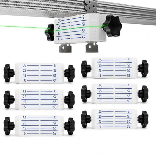 6x Decken Nivellierhalter CD60 Trockenbau Werkzeug – Montagehilfe für abgehängte Decken | Laser Ausrichtung für CD60 Profile & ES Hänger | Profi Werkzeug für Gipskarton Montage
