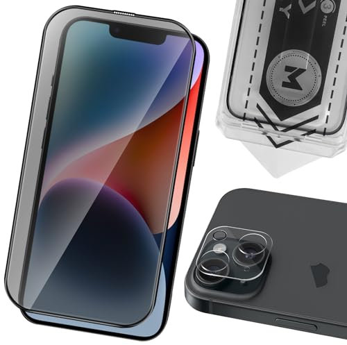 MONASAY for iPhone 14 Privacy Glass Screen Protector [1 Pack][Camera Lens Protector][Easy Installation] Matte anti-peep tempered screen Film Case Friendly