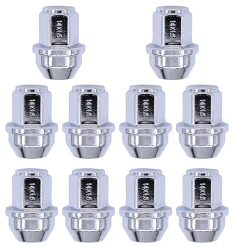HouYeen 10X M14 x 1.5 Conical Alloy Stainless Steel Wheel Nuts for Fo-rd Transit Custom V362 2012-2023 Transit mk8 2013-onwards