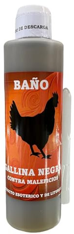 Baño de Gallina Negra con Vela Especial para Cortar Maleficios (250ml) | Baño de Descarga Apto para Varios Usos para Reventar Magia Negra, Romper Maldiciones y Cortar Hechizos.