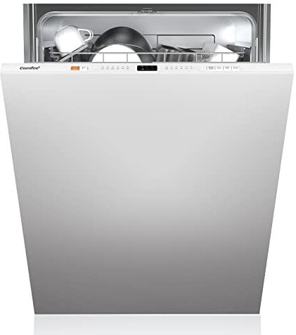 COMFEE' CDWPB1215P-W Lavastoviglie da Incasso con 12 coperti, 8 Programmi, di avviamento ritardato, Funzione di Mezzo Carico, Home Connect, cloud wash, Asciugatura Extra - Inox