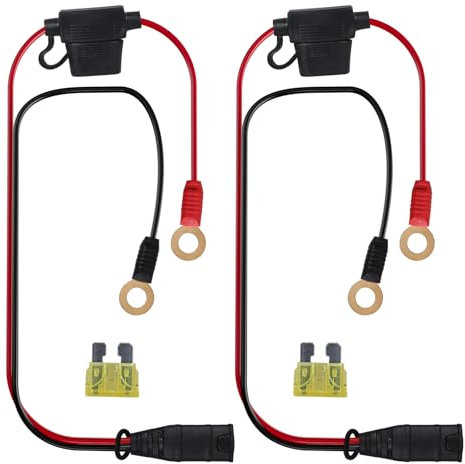 2Pcs 16 AWG Wire Harnesses is Compatible with NOCO GC008 X-Connect and M10 (3/8 in) XL Ring terminals.Suitable for NOCO Genius 1 and NOCO Genius 2 with Battery Chargers Connecting.