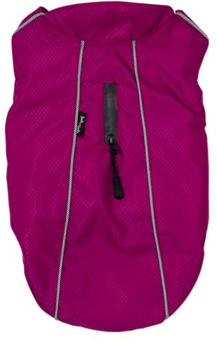 JACK AND VANILLA, Eleganter Hundemantel, Schutz vor Kälte, leicht und bequem, maschinenwaschbar, perfekte Passform, Größe S, Farbe Fuchsia 30 cm, Modell Expedition