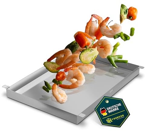 Yourkon Grillpfanne 31 x 44 x3,5 cm Edelstahl für Enders BROOKLYN Next 3 &SAN DIEGO NEXT 3+4
