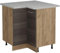 Vicco Eckunterschrank R-Line, Küchen Eckschrank, Edelgrau, 75.6 cm AP Marmor
