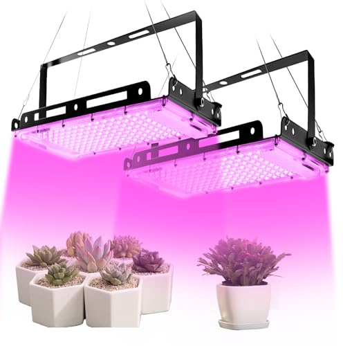 2 Stück Pflanzenlampe Vollspektrum, 144 LEDs Grow Lampe für Indoor, 30W Pflanzenlicht, LED Grow Light, UV Lampe Pflanzen für Zimmerpflanzen,Gemüse,Blumen