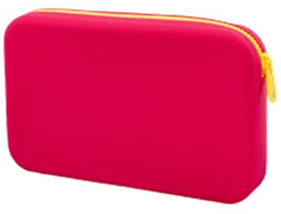 Große Kosmetiktasche aus Silikon – Kulturtasche Damen für Make Up & Toilettenartikel, Organizer Tasche Wasserdicht mit Tragegriff, Waschbeutel für Flugzeug & Reiseapotheke, 20x12cm