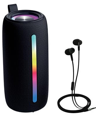 Denver Portabler Lautsprecher BTL-360 + LOGILINK In-Ear Ohrhörer HS0042
