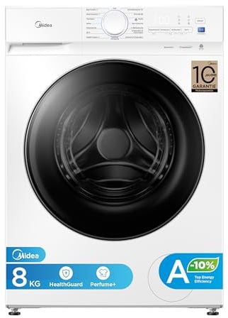 Midea Waschmaschine 8 kg Energieeffizienzklasse A-10% weiß MFV3EW80BA10