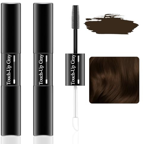2 Stück Haarmascara Grauhaarabdeckung Frauen Haar Mascara Haaransatz Kaschieren Graue Haare Abdecken Hair Mascara Hair Concealer Haaransatz Stift Schnelltrocknend Unisex Dunkelbraun 7 Milliliter