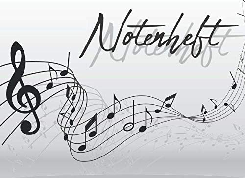 Notenheft: blanko - quer - 108 Seiten