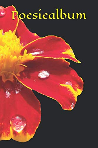 Poesiealbum: Buch, Abschiedsbuch, Freundebuch mit floralem Cover, Blumen, 6 x 9 Zoll, Punktraster
