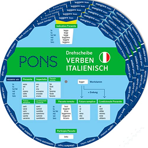 PONS Drehscheibe Verben Italienisch: Unregelmäßige Verben schnell nachschauen Verpackungseinheit 5 Exemplare (5 x 3-12-516373-0)