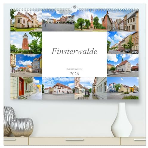 Finsterwalde Impressionen (hochwertiger Premium Wandkalender 2026 DIN A2 quer), Kunstdruck in Hochglanz: Beeindruckende zwölf Bilder der Stadt Finsterwalde (CALVENDO Orte)