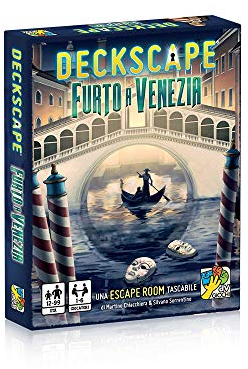 dV Giochi - Deckscape-Diebstahl in Venedig-UNA Escape Room Italienische Edition, Mehrfarbig, DVG4479, von 12 bis 99 Jahren